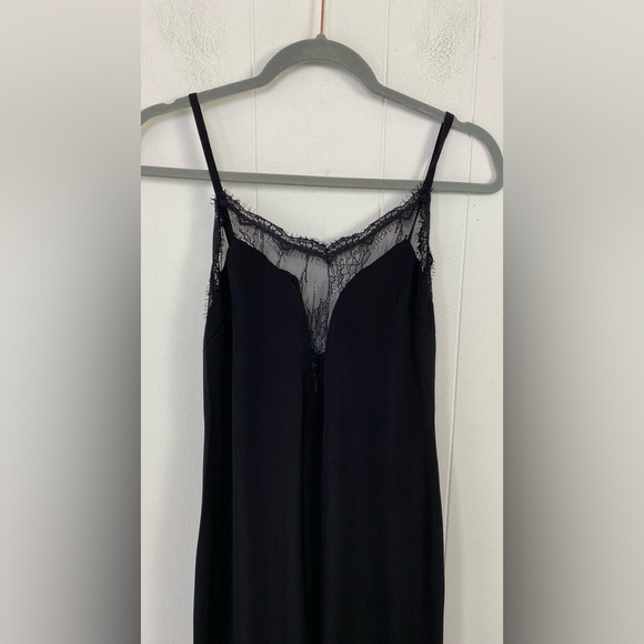 Stone Cold Fox Edwin Black Silk Slip Gown Size XS/S  Maxi Dress Elegant Silk - Picture 3 of 16